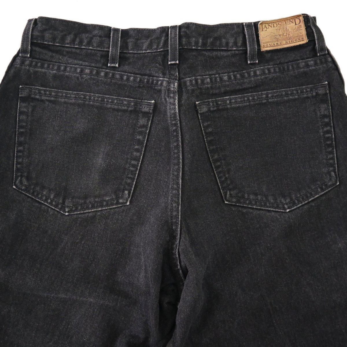 Lands'end ブラックデニムパンツ fit=scale-down,w=1200