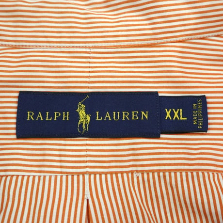 00's Ralph Lauren Stripe BD Shirt XXLサイズ