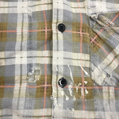 "junk boro" 50's～60's Penney's Print Flannel Shirt Mサイズ