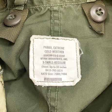70's US ARMY M-65 "Full Set" Fishtail Jacket XSサイズ