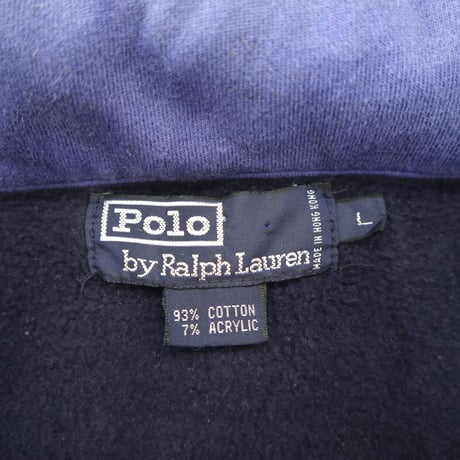 90's Polo Ralph Lauren ハーフZIP スウェット パーカー Lサイズ