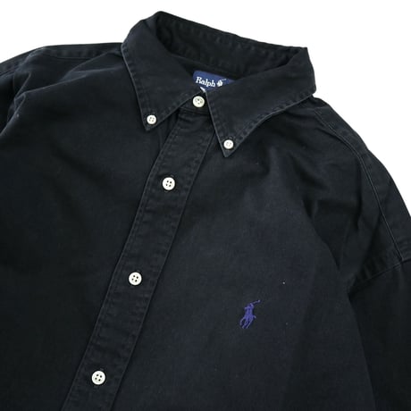 90's Ralph Lauren "Solid Black" BD Shirt Mサイズ