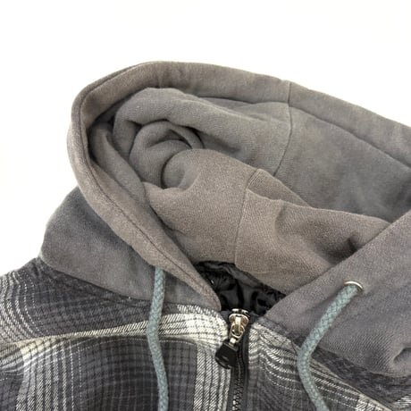 ～00's Dickies "Quilting Lined" Check Flannel F/Z Shirt Parka Lサイズ