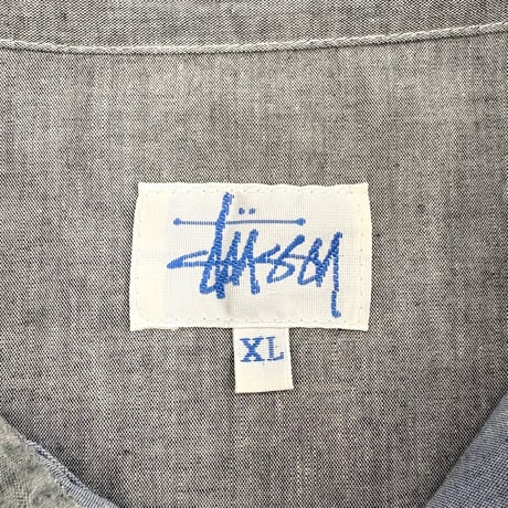 90's OLD STUSSY "Garcons Type" Shirt XLサイズ