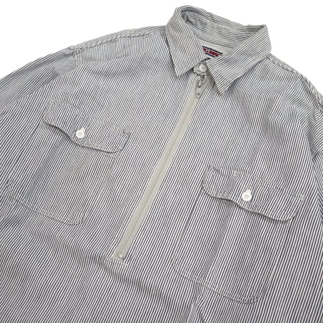 80's BIG MAC "ハーフジップ" Hickory Work Shirt