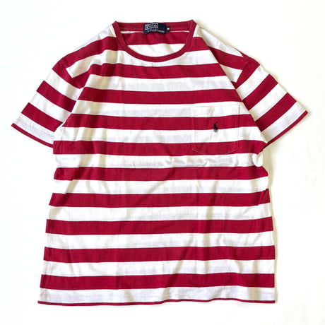 90's～ Polo Ralph Lauren Border Pocket Tee Mサイズ