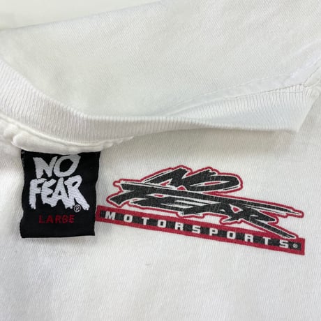 90's NO FEAR "SIT DOWN SHUT UP" 両面 Tシャツ Lサイズ USA製