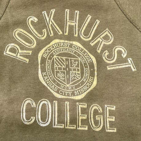 "Super Fade" 60's～ ARTEX "Rockhurst College" SS Flocky Sweat