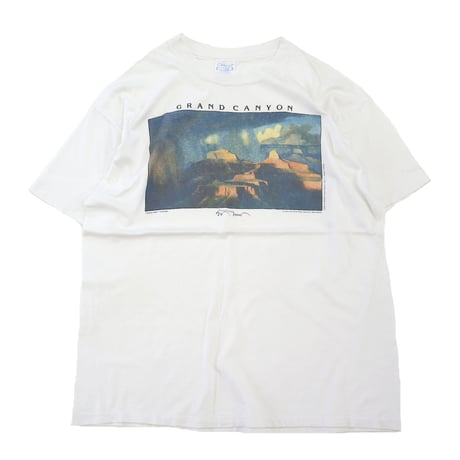 80's～90's Hanes "Ed Mell" "GRAND CANYON" プリント Tシャツ XLサイズ USA製