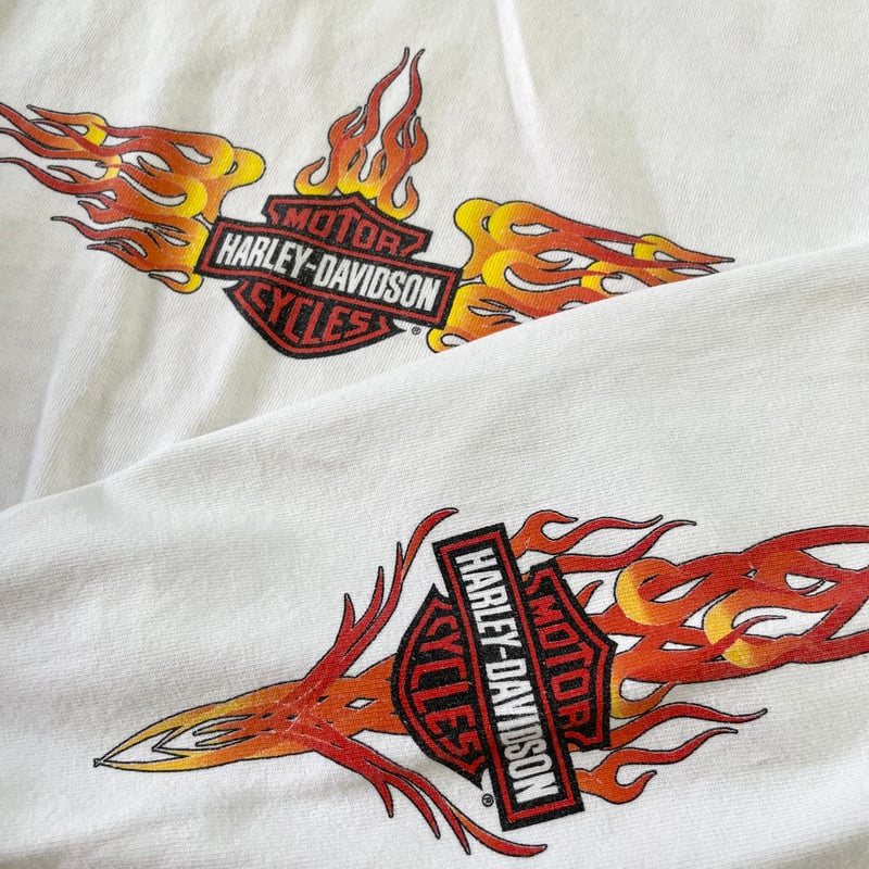 00's Harley Davidson 両面 両袖 プリント LS Tシャツ | Daniel 00's Harley Davidson 両面 両袖 プリント LS Tシャツ | Daniel