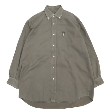 80's OLD STUSSY コットン ボタンダウンシャツ Charcoal Mサイズ USA製