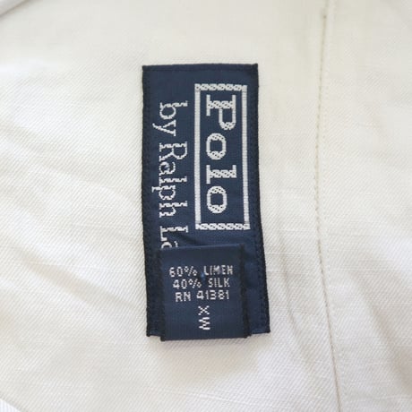 90's～00's Polo by Ralph Lauren Linen×Silk Open Collar Shirt Mサイズ
