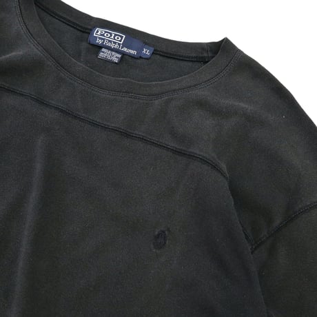 90's～ Polo Ralph Lauren "Solid Black" LS Football Tee XLサイズ USA製