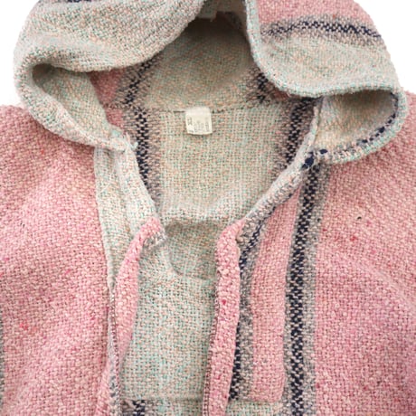 ～90's unknown Baja Mexican Parka Pink×Mint XLサイズ