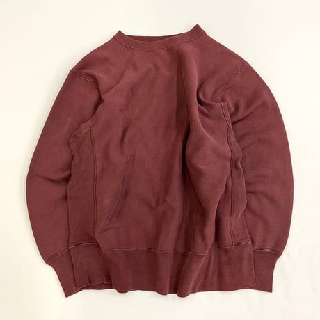 80's CHAMPION RW SWEAT "完全目なし" Solid Burgundy Lサイズ USA製