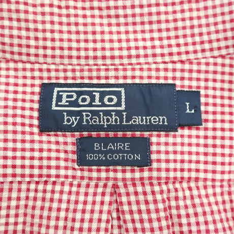 90's Ralph Lauren "BLAIRE" Seersucker BD Shirt Lサイズ