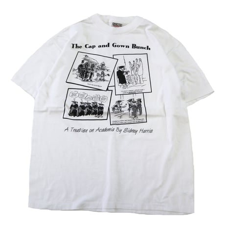 ～90's ONEITA "The Cap and Gown Bunch" 両面 風刺 プリント Tシャツ Lサイズ