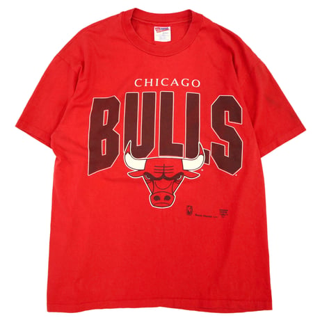 90's Hanes CHICAGO BULLS プリント Tシャツ Red Lサイズ