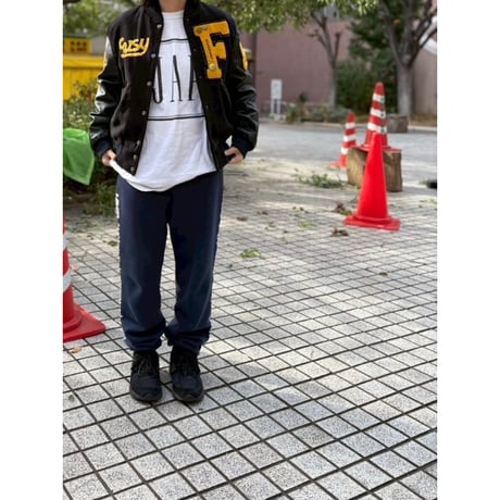 80's Deerfoot "Frankfurt Germany" "4面" Wool Leather Varsity Jacket 36inch