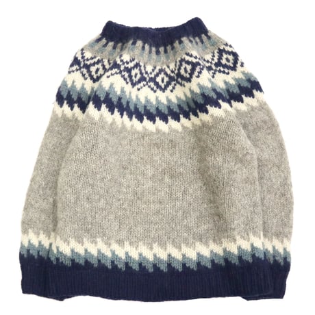 "Good Color" 80's Hilda Nordic Pattern Wool Sweater XLサイズ ICELAND製