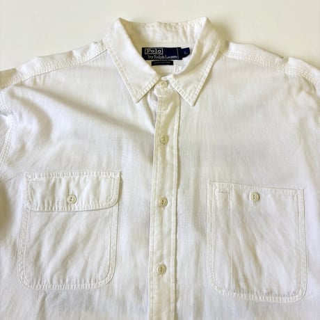 "Rare" 90's～ Polo Ralph Lauren "Polo Expedition" Cotton LS Shirt Lサイズ