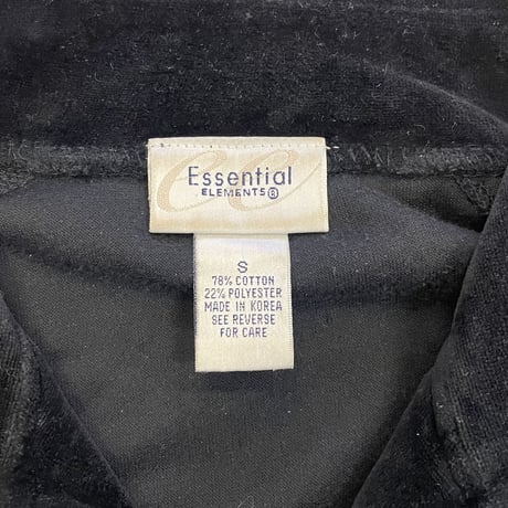 90's～ Essential Elements Velour All In One Sサイズ