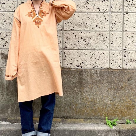 "Women's" unknown 90's～ コットン 刺繍 チュニック ワンピース