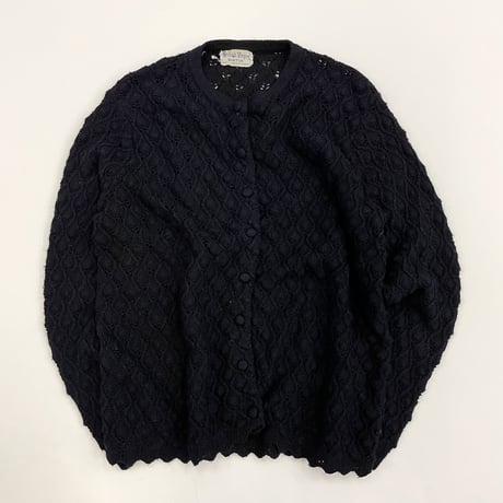 "Women's" 60's～ British Vouge Low Gauge Acrylic Cardigan