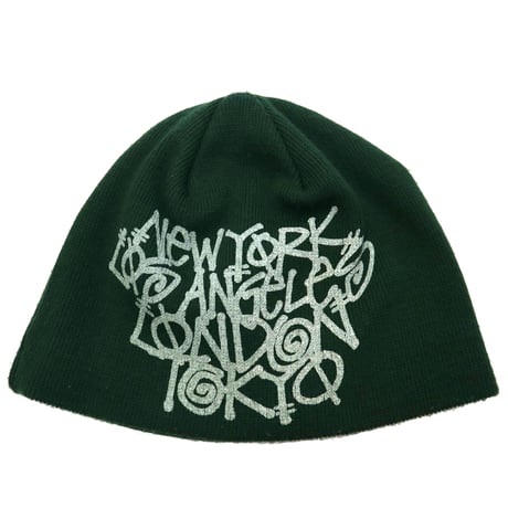 ～00's OLD STUSSY "World Tour" Acrylic Beanie Cap CANADA製