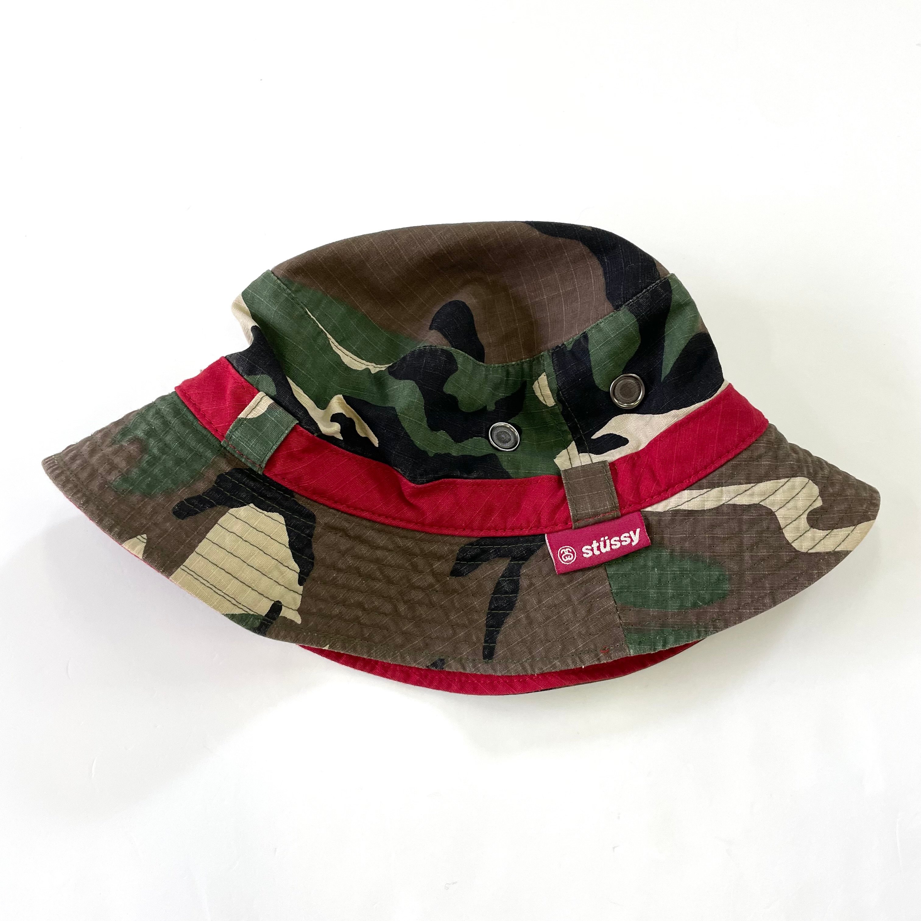 えーたさんご成約stüssy 90sOLD デッドストック カモフラージュ バケ original