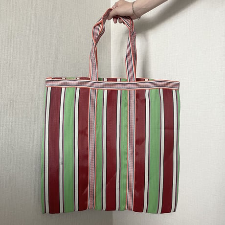 'New' Ethnic Random Stripe Mesh Tote Bag Large