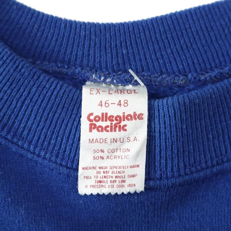 70’s Collegiate Pacific "MIAMI" Color Flocky Sweat XLサイズ  USA製