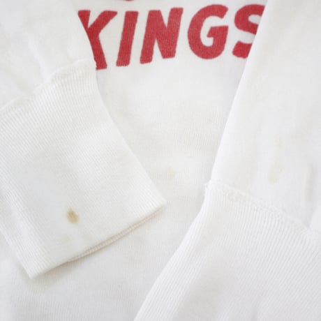 60's "LANSING EVERETT VIKINGS" 染み込み プリント スウェット Mサイズ