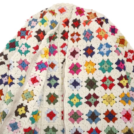 "Women's" Crochet knit Granny Square Zip Cardigan