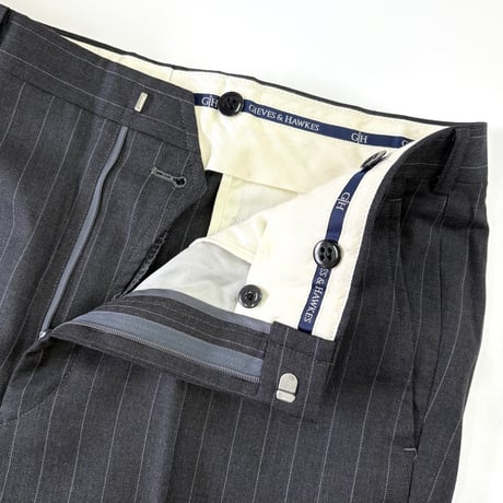 unknown 1tuck Wool Pin Stripe Slacks (fits W33)