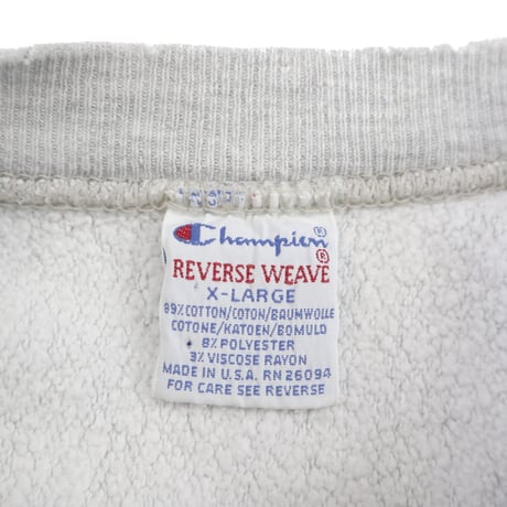 90's CHAMPION RW SWEAT "WYOMING～" 両面 プリント XLサイズ USA製