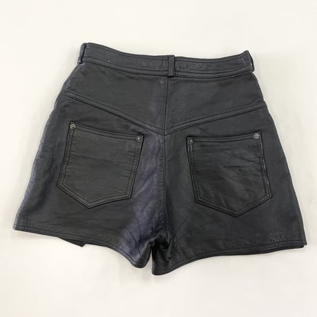 90's～00's unknown Fake Leather Short Pants