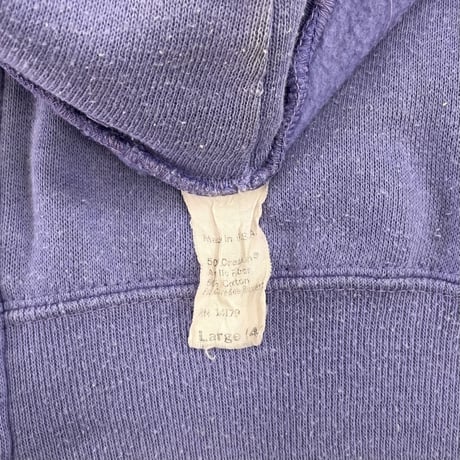 70's〜80's Tultex Solid Full Zip Sweat Parka Lサイズ USA製