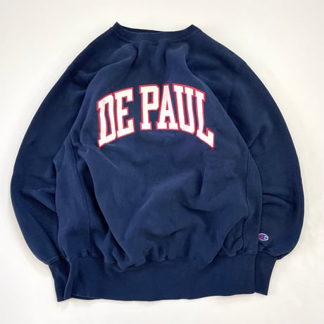 80's CHAMPION RW SWEAT "DE PAUL" XLサイズ USA製