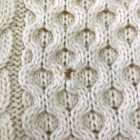 "Big Size" 80's L.L. Bean Wool Aran Sweater XLサイズ IRELAND製