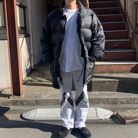 "Big Size" 90's～ DKNY リップストップ ナイロン ダウン ジャケット Black Lサイズ