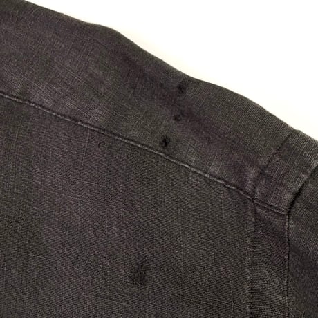 90's Ralph Lauren "BLAIRE" "Black Fade" Linen BD Shirt XLサイズ