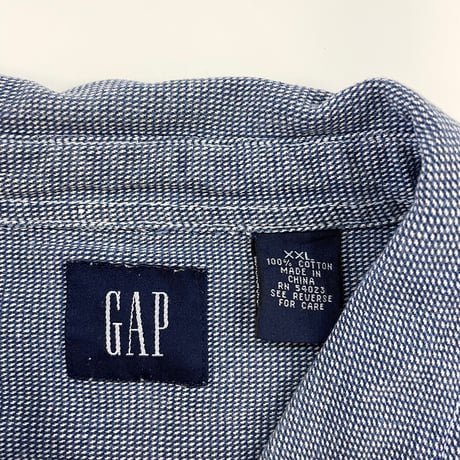 90's～00's OLD GAP Cotton Fabric Shirt XXLサイズ