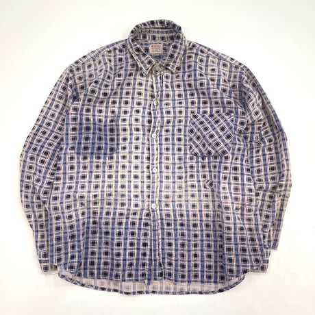 "junk boro" ～80's HADELL Print Flannel Shirt Lサイズ