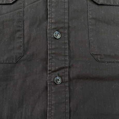 90's Polo Sports "Black" "HBT" Cotton Shirt XLサイズ