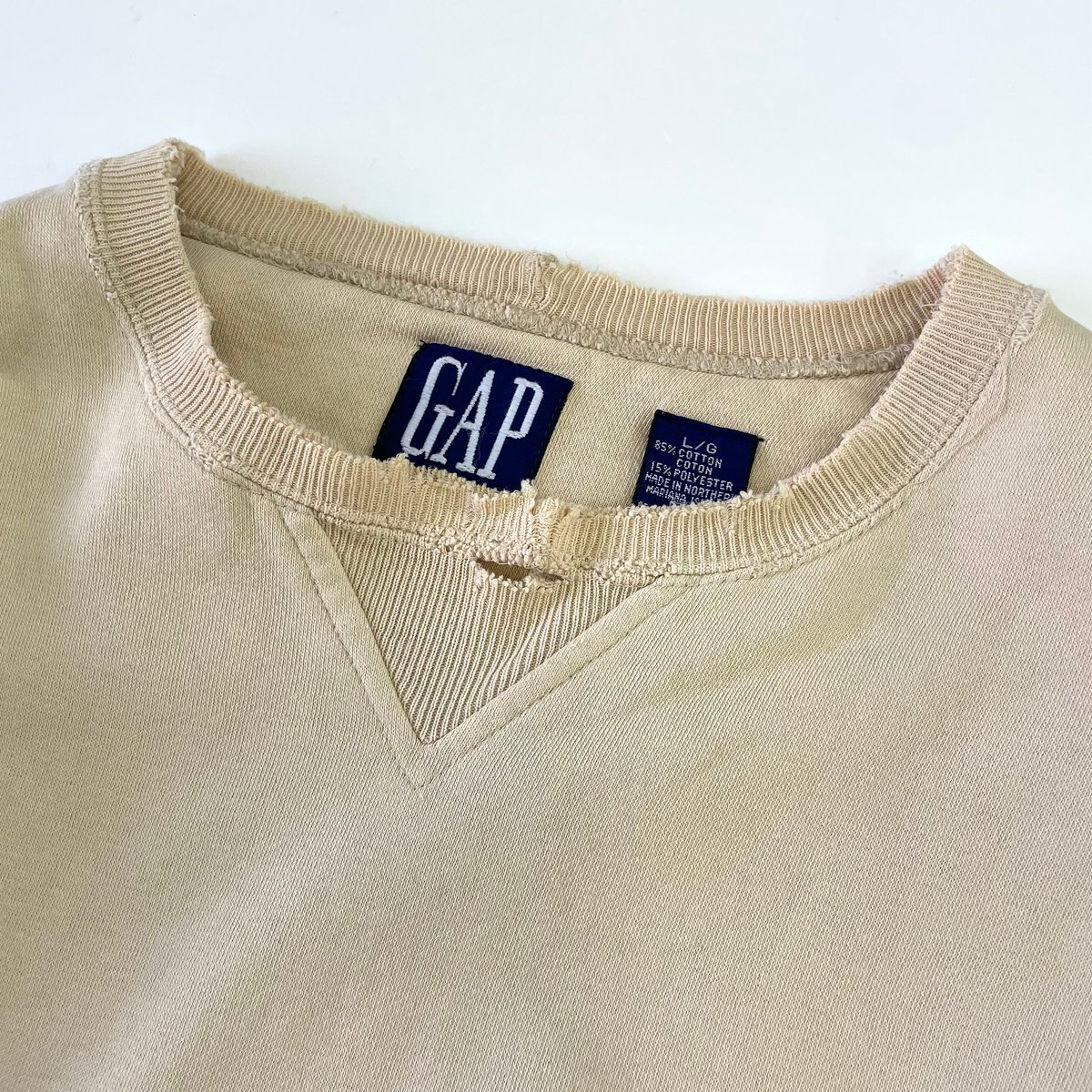 90s old gap スウェット　オレンジ　前V 0f04d53b0eeeaca5b68b2c695a8021