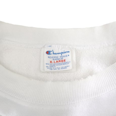 80’s CHAMPION RW SWEAT "L.B.I" 袖プリント White XLサイズ USA製