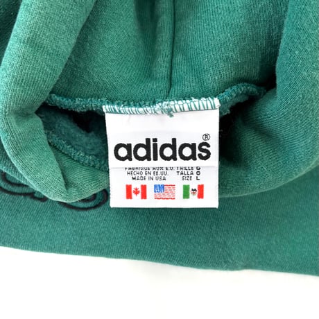 "Rare Color" 90's Adidas "Embroidery Trefoil" Sweat Parka Lサイズ USA製