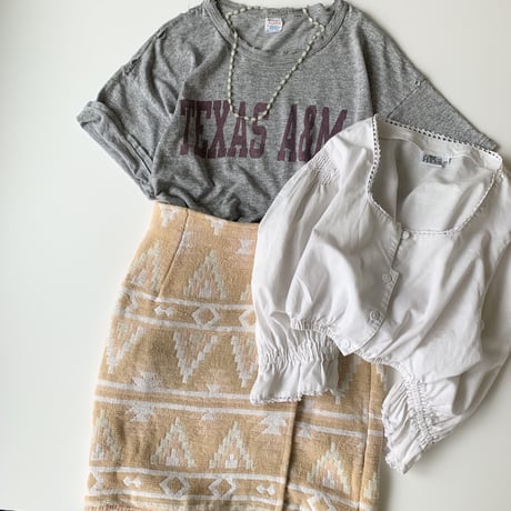 90's～ Bravo Pile Rap Skirt INDIA製