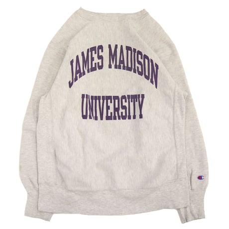 90's CHAMPION RW SWEAT "JAMES MADISON" 染み込み プリント XLサイズ USA製